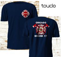 Fashion New Chicago Firefighter Department Backdraft Engine 17 Fire Navy T-ShirtTee shirt XS-4XL-5XL-6XL