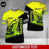 2023 Personalized Name And Color Love Excavator All Over Printed Clothes NJ448