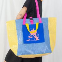 numgunde studio -  Rabbit shopping bag blue