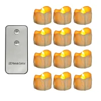 Pack of 12 Remote or Not Remote Decorative LED Candles,Battery Operated Flameless Votive Electronic Halloween Candle