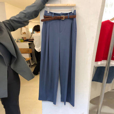 [พร้อมส่ง] ล้างสต๊อก!!! ล้างสต๊อก!!! Long pants Fashion DG06307 กางเกงขายาววินเทจ กางเกงเอวสูง กางเกงขายาวทรงกระบอก ทรงสวยงานดี ใส่ทำงาน ถ่ายจากสินค้าจริง