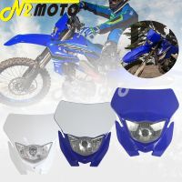 ∏ Blue Universal Motorcycle Headlight Dirt Bike MX Enduro Head Light for Yamaha WR TTR YZ YZF 250 450 WR250 WR450 H4 12V 35W