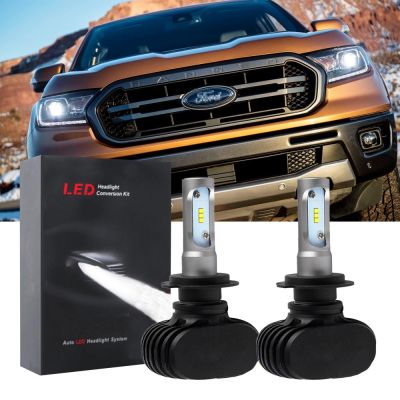 New หลอดไฟหน้า LED 6000K สีขาว สําหรับ Ford Ranger 2019 2020 2 ชิ้น