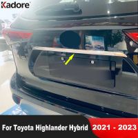 Rear Trunk Lid Cover Trim For Toyota Highlander Hybrid 2021 2022 2023 Steel Car Tail Gate Tailgate Molding Strip Essories