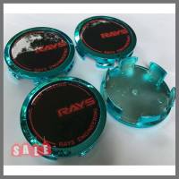 ##อุปกรณ์เสริมแต่ง## สีฟ้า 4 ชิ ฝาครอบดุมล้อ RAY VOLK Racing 73.5 มิล เร โวค ดุม ดุมล้อ ฝาครอบล้อ แม็ก ดุมรถ ดุมแม็ก ฝาแม็ก ฝาล้อแม็ก ล้อแม็ก ฝาครอ