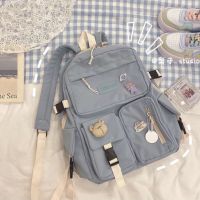 Korean Style Ins Backpack Women Ulzzang Japanese Versatile Large Capacity Student Schoolbag