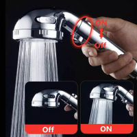 ฝักบัว หัวฝักบัวอาบน้ำแรงดันสูง ประหยัดน้ำ ON/Off Pause Switch 3-Settings Water Saving Shower Head