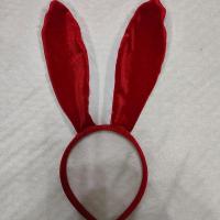 Christmas clothing accessories bunny ears headband hair red cos girl