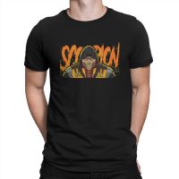 Scorpion T Shirts Men Cotton Vintage T-Shirt O Neck NetherrealmS Fighting Game Tee Shirt Short Sleeve Clothing Printing