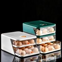 [COD] Refrigerator egg storage box fresh-keeping large-capacity timing multi-layer automatic roll tray drawer