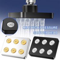 360° Rotatable High Pressure Mini Rainfall Showerhead Rainshower Magic Water Flow Shower Head Water Saving Bathroom Accessories Showerheads