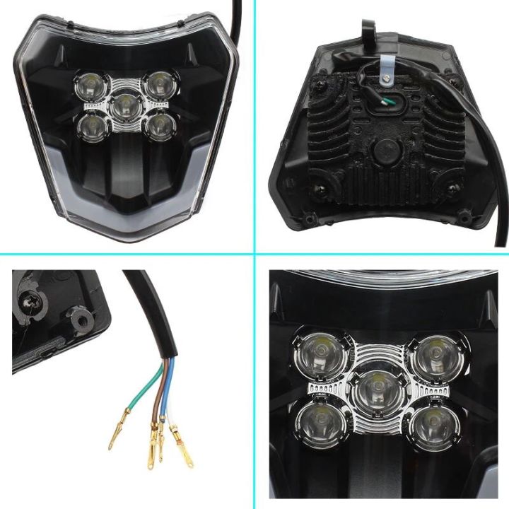 hot-for-ktm-exc-motorcycle-led-headlight-plate-accessories-pit-bike-sx-xcw-duke-125-250-300motocross-headlamp-enduro-moto-lights