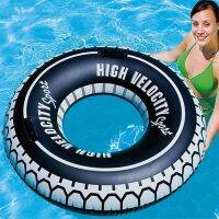 【health】 90 CM Swimming Thickened tyre pattern swim ring With a handle