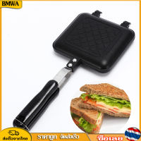 BMWA เครื่องทำแซนวิชอาหารเช้า Non-Stick เครื่องปิ้งขนมปังวาฟเฟิล Panini Grill พร้อมด้ามจับยาวสำหรับขนมขบเคี้ยวขนมปังอาหารเช้า