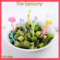 Samurry ✨Hot Sale✨ Car 18 PCS มินิการ์ตูนเด็กขนมเค้กขนมหวานอาหารผลไม้หยิบไม้จิ้มฟันดนตรีผลไม้ส้อม Bento lunches PARTY Decor