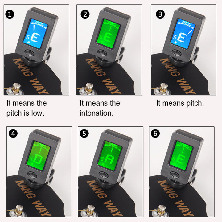 bokali-แบบพกพาคลิปโครมาติกจูนเนอร์สำหรับacousticกีตาร์เบสพื้นบ้านไวโอลินอูคูเลเล่