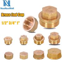 NuoNuoWell BSP 1/2 quot; 3/4 quot; 1 quot;Brass Hex Male /Female Blanking Cap Flanged Stop End Home Garden Pipe Connectors 10Pcs-pack