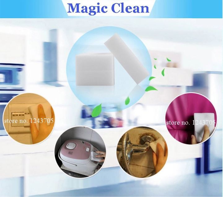 200 PCS White Magic Cleaning Sponge Eraser Melamine Cleaner Multi-Functional Cleaning 100x60x20mm