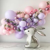 1pcs Gray bunny Foil Balloon long ears rabbit shape helium balloons Baby Shower Easter Birthday Party Decorations kids toy balls Balloons