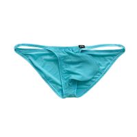 Mens Silky Briefs Low Rise Slim Belt Sexy Underwear U-Convex Pouch Comfortable Daily Underpants Ultrathin Tight Mini Panties