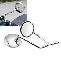 8MM Motosikal Skuter Spion Pudsingan Belakang Lihat Cermin Moped กระจกด้านข้าง untuk Honda Yamaha Suzuki คาวาซากิดูคาติ BMW Laras