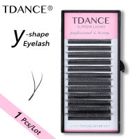 TDANCE 1Pcs Y-shape Hand Woven Premium Mink Soft Light Natural Eyelashes Extension Makeup Mesh Net Cross False Eyelash