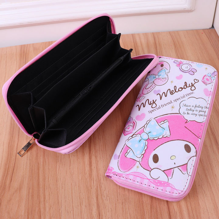 sanrios-กระเป๋าสตางค์ซิปสำหรับเด็กใหม่กระต่ายการ์ตูนญี่ปุ่นและเกาหลี-creative-girl-storage-coin-purse