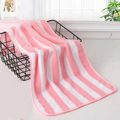 Bathroom Soft Adults Face Hand Towels Comefor Swim Bath Towels Stripes Absorbent Quick Drying