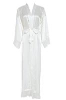 【CW】◊™❀  Patchwork Kimono Robe Sleepwear Chemises Silk Nightgown Wedding bridesmaid Robes