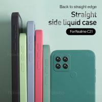 【LZ】 Square Liquid Silicone Case For Realme C21 C11 2021 Realmi C20 C25 C12 C15 C 21 11 20 25 15 Camera Shockproof Soft Cover Fundas