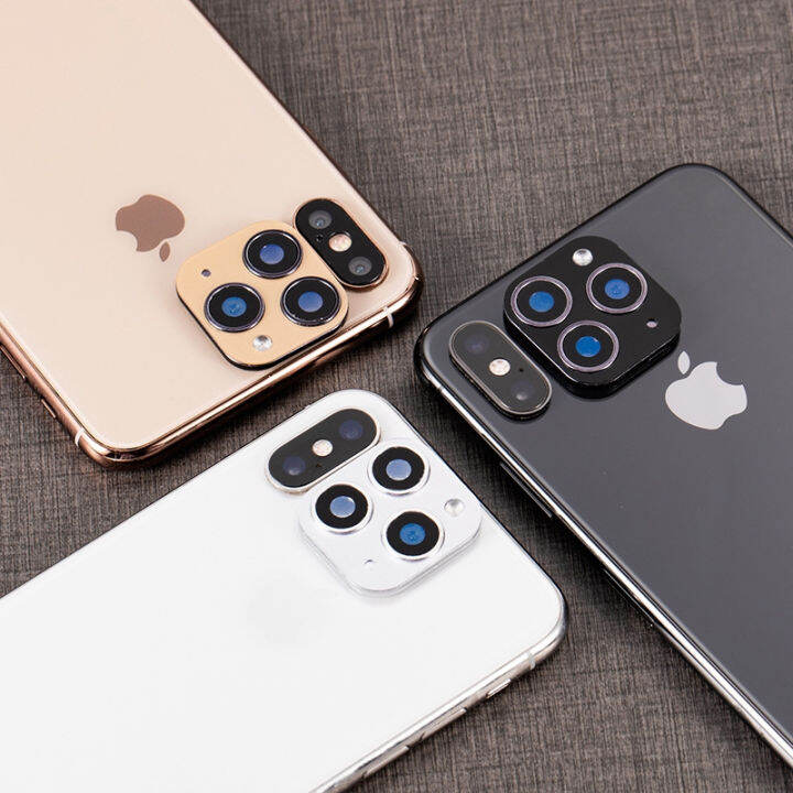 เลนส์โทรศัพท์มือถือสำหรับ-iphone-x-xs-สูงสุด-10-วินาทีเปลี่ยน-11-pro-ตัวป้องกันเลนส์กล้องสำหรับ-11pro-max-แก้วโลหะฝาครอบป้องกัน-iewo9238