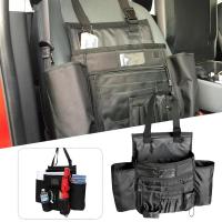 Car Seat Organizer Multi Pocket Water Bottle Holder Front Passenger Seat Storage Bag for Laptop Tablet Travel Office Accessories