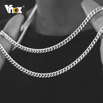 【CW】Vnox 3/5/7mm Mens Cuban Chain Necklaces  Stainless Steel Curb Twisted Rope Figaro Rolo Box Link Chokers  Simple Classic Collar