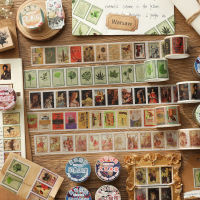 Retro Garden Series Postage Stamp Washi Tapes Decorative Stamp Stickers For Scrapbooking Kid Diy Arts Crafts Album Journal