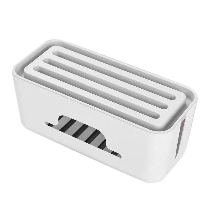 MultiFunction Power Cord PlugIn Cable Management Box Desktop Wire Finishing Box Cable