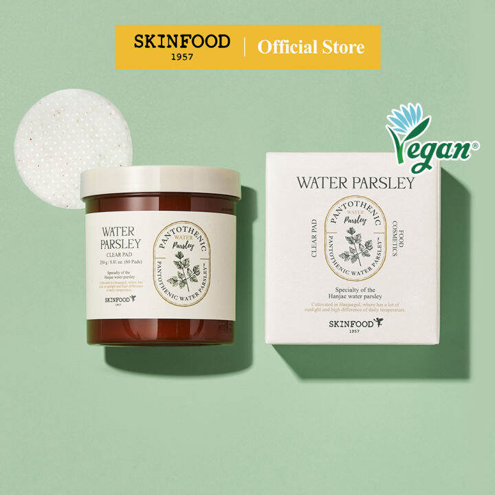 [SKINFOOD] 100 Vegan Pantothenic Water Parsley Antiacne Toner Pad