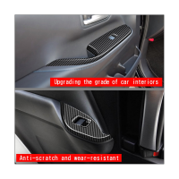 Car Window Glass Lift Switch Button Panel Cover Trim Sticker ABS Carbon Fiber Door Armrest RHD for Toyota Voxy 2022