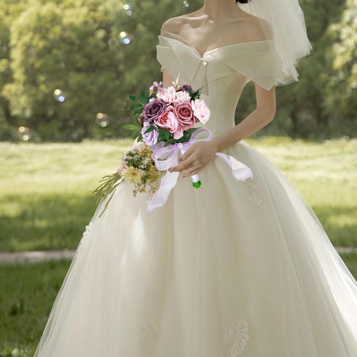 ช่อจัดงานแต่งงานเจ้าสาวดอกไม้เพื่อนเจ้าสาว-wdclever-สำหรับการสำเร็จการศึกษาในบ้านงานแต่งงาน