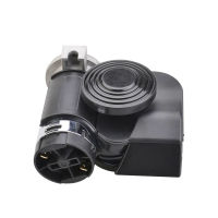 12V Black Snail Compact Dual Air Horn สัญญาณเสียงรถ Air Horn สำหรับรถยนต์รถจักรยานยนต์ Yacht เรือ SUV จักรยาน Train