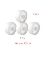 4 Pcs/Lot 2 Inch Caster Single Wheel Diameter 50mm Plastic Nylon Light White Pp Smooth Furniture Protectors Replacement Parts