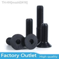 5/10/50pc M2 M2.5 M3 M4 M5 M6 M8 Black grade 10.9 steel Hexagon Hex Socket Head Flat Countersunk Allen Bolt Screw L 3-100mm