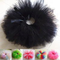 Tutu Skirt Girls Baby Birthday Party Fluffy Rainbow Skirt Black Multi Colors Handmake Ballet Dance Skirt Christmas Costume Tutu