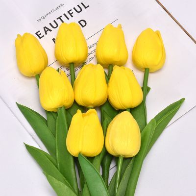[AYIQ Flower Shop] 5ชิ้น Tulip PU ดอกไม้ประดิษฐ์สัมผัสจริงช่อดอกไม้ปลอมสำหรับของตกแต่งงานแต่งงานปาร์ตี้ฤดูใบไม้ผลิวัสดุสวนที่บ้าน DIY