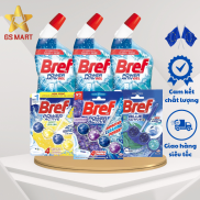 Combo Chai dung dịch vệ sinh, tẩy rửa bồn cầu WC Bref Power Activ 700ml +