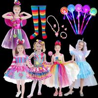 【CC】 Purim Kids Birthday Costumes Led Up Tutu Dresses