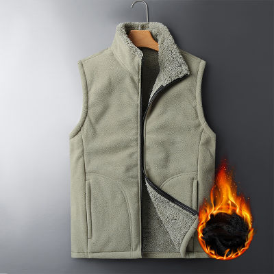 Men Sleeveless Vest Jackets Winter Fashion Wool Vest Male Cotton-Padded Vests Coats Mens Warm Waistcoats Clothing Plus Size 8XL