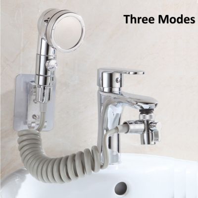 Bathroom Faucet Diverter Valve with 3 Modes Shower Tap Water Adapter Splitter Set  Shower Head Diversion Set with Stop Function Showerheads