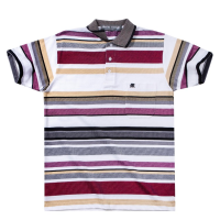 เสื้อโปโลแขนสั้นผู้ชายมีกระเป๋า  Maximo Dente คอปก ลายริ้ว คลาสสิค สไตล์ยุโรป สำหรับผู้ใหญ่ รุ่น CV-76-1  เริ่มตั้งแต่Size S-8XL (jumbo)