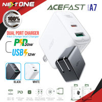 Acefast รุ่น A7 หัวชาร์จ ชาร์จเร็ว 1ช่องยูเอสบี 1ช่องไทปซี Fast Charge Wall Charger A7 PD32W (1xUSB-C+1xUSB-A) US