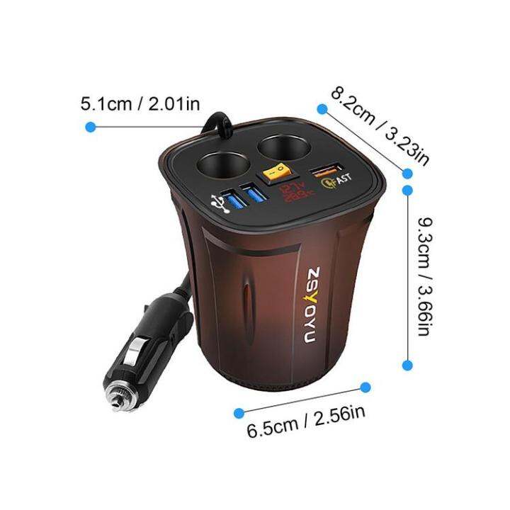 usb-car-chargers-multi-port-car-charger-adapter-with-fast-charging-convenient-usb-car-charger-adapter-digital-display-car-charger-for-all-types-of-cars-trucks-and-suvs-brilliant